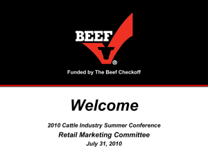 Presentation Title - Cattlemen's Beef Promotion and Research Board