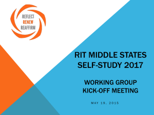 Middle States Self-Study 2017 Kick-off