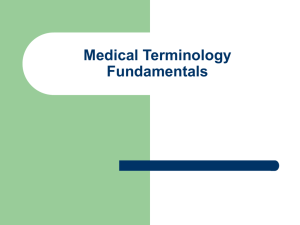 Medical Terminology PowerPoint