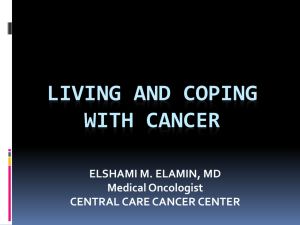 Who are the main players to help in coping with cancer?