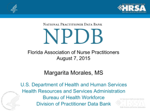National Practitioner Databank - Florida Association of Nurse