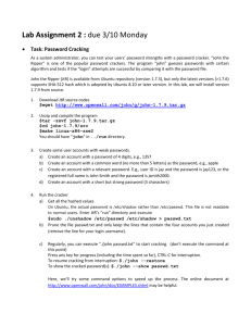 lab2 - Password Cracking