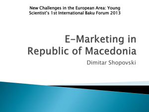 Dimitar Shopovski – E-Marketing - New Challenges in the European Area