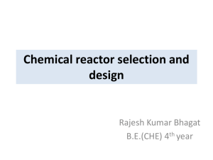 Chemical reactor selection and design