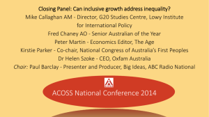 Inequality holding s.. - ACOSS National Conference
