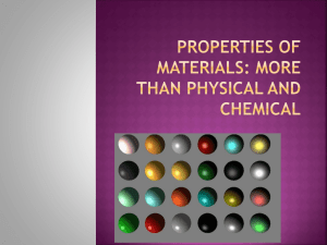 Properties of materials: more than physical and chemical 1