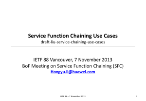 Service Function Chaining Use Cases