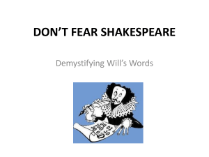 Shakespeare*s Language