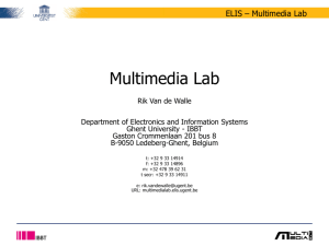 Multimedia Lab - overview activitities