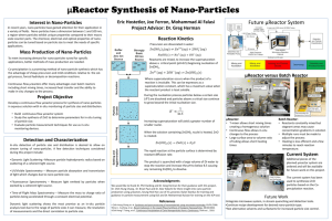 Microreactor Synthesis of Nanoparticles