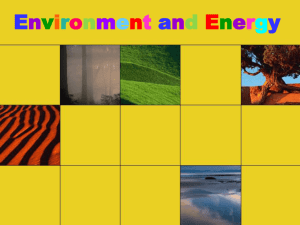 Environment and Energy