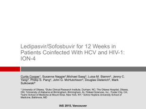 Ledipasvir/sofosbuvir for 12 Weeks in Patients Coinfected With HCV