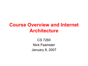 Course Overview and Internet Architecture