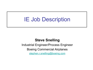 IE 101 Presentation - Institute of Industrial Engineers