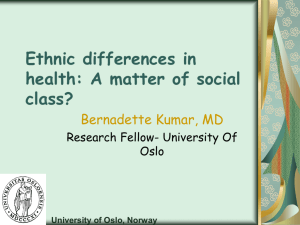 Ethnic differences in health