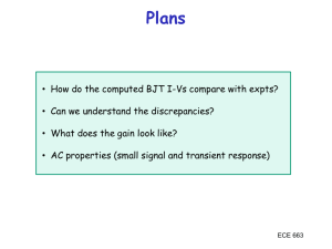 BJT – Real Characteristics