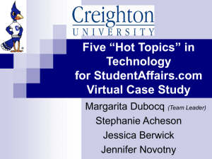 Five “Hot Topics” in Technology