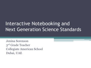 Interactive Notebooking and Next Generation Science Standards