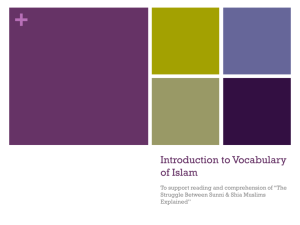 Introduction to Vocabulary of Islam