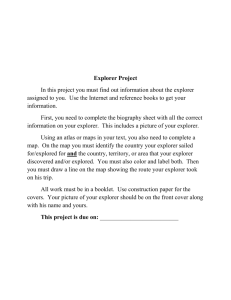 Explorer Project Directions and Rubric