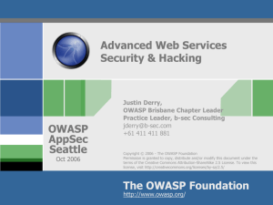 Advanced Web Services Security & Hacking