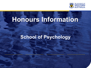 Psychology Honours Information Session