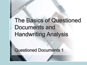 Documents 1: Handwriting Analysis