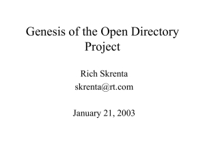 Genesis & History of the Open Directory Project