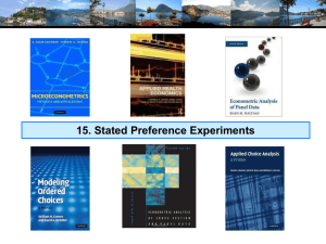 Stated Choice Experiment