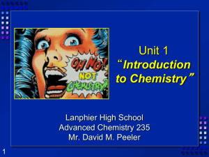 CHE 235 Unit 1 Powerpoint Notes