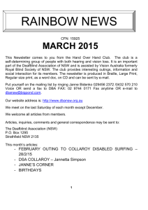 March 2015 - DeafBlind Association (NSW)