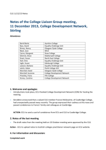 College liaison group notes – December 2013