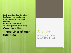 rock cycle powerpoint for feb 3 and feb 4 2015