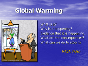 Global Warming - Ms. A de Boer