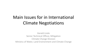 Climate Change Negotiations - COP20 Lima, Peru & Geneva
