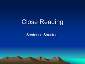 2 sentence structure