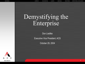 Demystifying the Enterprise - ACS