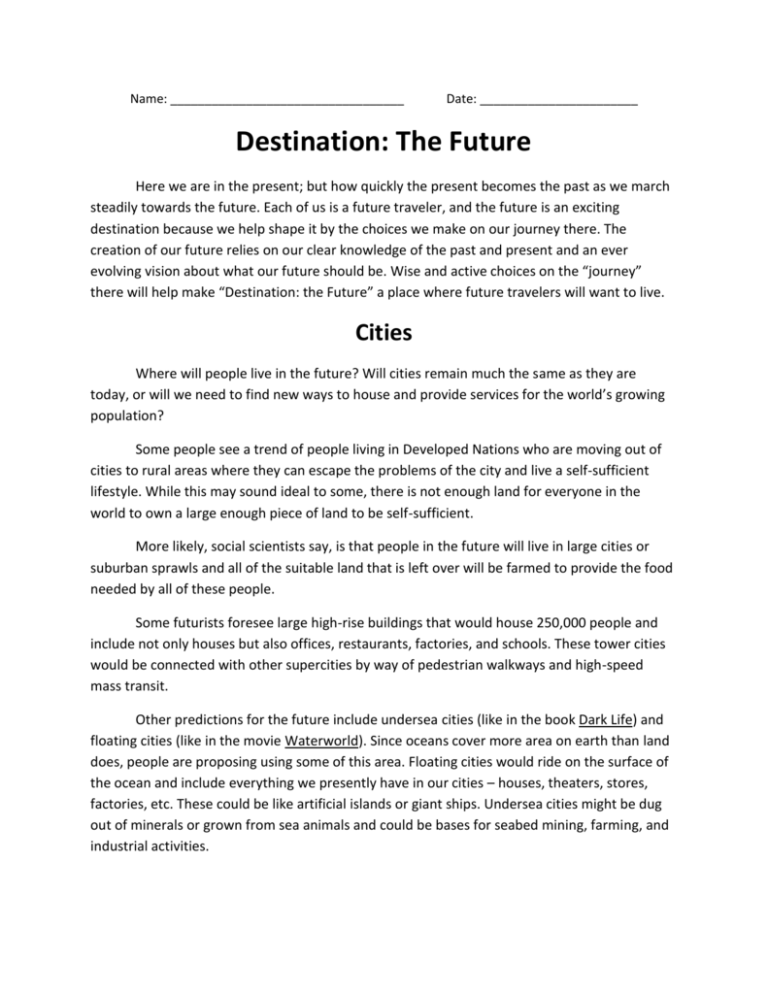 the future of cities essay