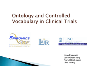 Using Ontology and Controlled Vocabulary in A Clinical Trial