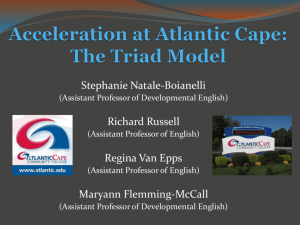 The Triad Model - Atlantic Cape Community College