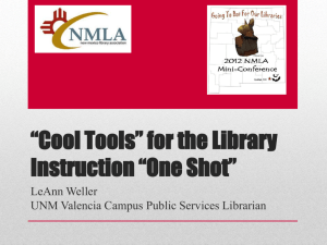 “Cool Tools” for the Library Instruction