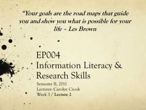 EP004 Information Literacy & Research Skills