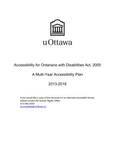 Accessibility for Ontarians with Disabilities Act, 2005