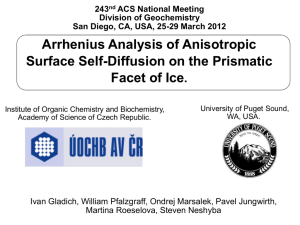 Gladich et al, 2012, Arrhenius analysis of anisotropic surface self