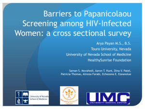 Barriers to Papanicolaou Screening among HIV
