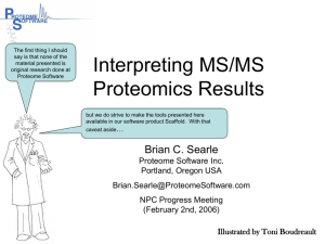 Interpreting MS/MS Proteomics Results - Proteome Software