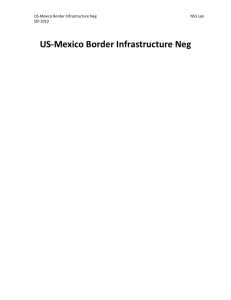 US-Mexico Border Infrastructure Neg