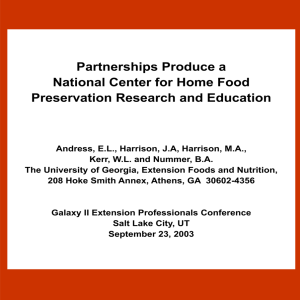 PPT - National Center for Home Food Preservation