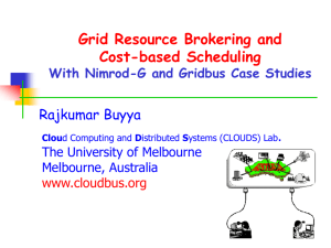 with Nimrod-G and Gridbus Brokers Case Studes