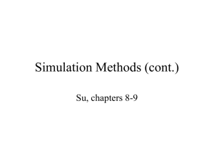 Simulation Methods (cont.)
